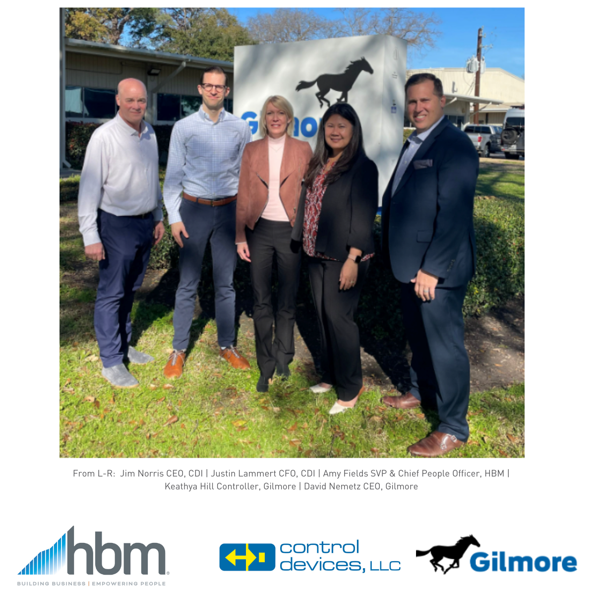 Control Devices Acquires Gilmore - HBM Holdings Company